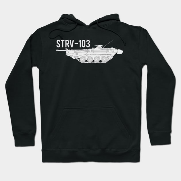 Main Battle Tank Strv-103 Hoodie by FAawRay